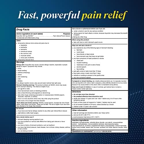 Advil Pain Reliever and Fever Reducer, Medicine with Ibuprofen 200mg for Headach... - Image 9