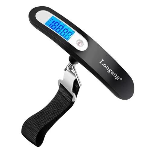 110 Lbs Digital Hanging Luggage Scale with Backlit for Travel, Comfortable Handl... - Image 2