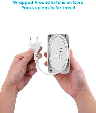European Travel Plug Adapter, EU/UK/US Travel Plug Adapter Power Strip, 6 AC Out... - Image 4