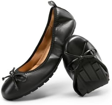 DREAM PAIRS Women's Flats, Foldable Ballet Flats for Women, Bowknot Round Toe Co... - Image 2