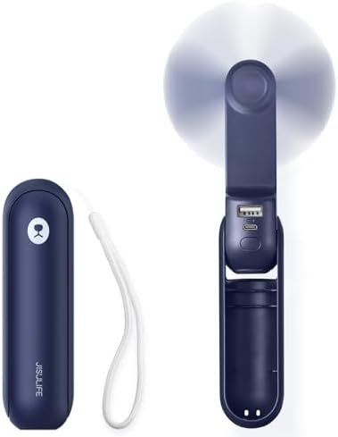 JISULIFE Portable Handheld Fan, Mini Rechargeable Hand Fan, Small Battery Operat... - Image 2