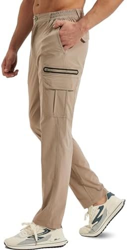 Hiking Pants Men Lightweight Quick Dry - Water Resistant Outdoor Cargo Pants wit... - Image 2