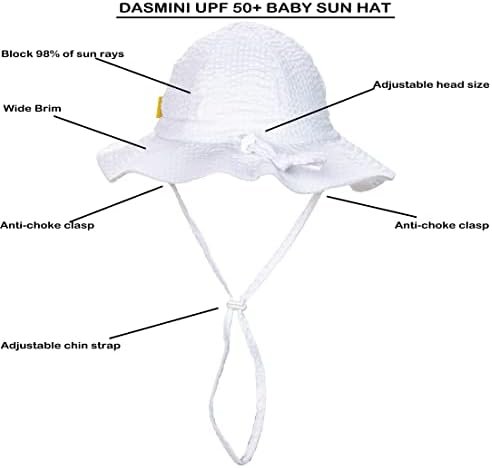 Baby & Toddler Wide Brim Sun Hats UPF 50+ Sun Protection Bucket Cap Cute adjusta... - Image 3