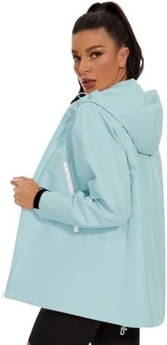 Avoogue Rain Jacket for Women Waterproof Lightweight Rain Coat Hiking Windbreake... - Image 5