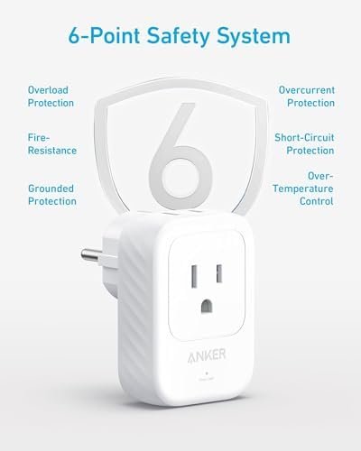 European Travel Plug Adapter, Anker 15W USB-C Power Plug, Fits Type E/F Sockets ... - Image 7