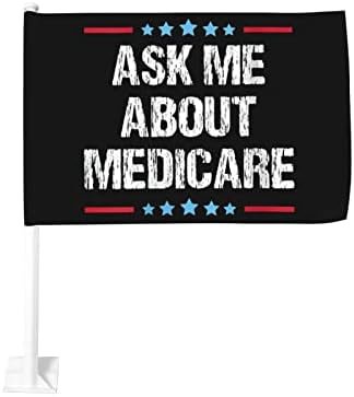 Ask Me About Medicare Flag Health Insurance Consultant Car Flags 12 X 18 Inch Do... - Image 2