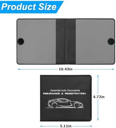 Car Registration and Insurance Holder, 2 Pack Auto Glove Box Organizer with Magn... - Image 3