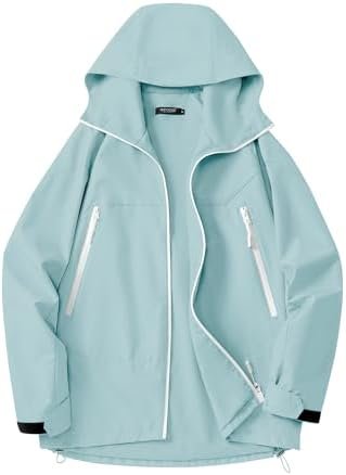 Avoogue Rain Jacket for Women Waterproof Lightweight Rain Coat Hiking Windbreake... - Image 2