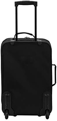 Rockland Fashion Softside Upright Luggage Set, Expandable, Black, 2-Piece (14/19... - Image 4