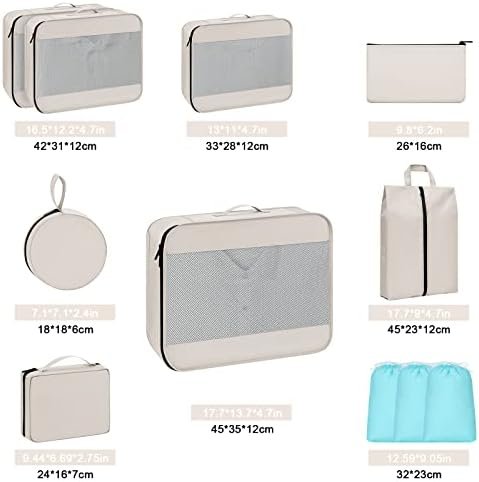 Packing Cubes for Travel 11 Set, Suitcase Organizer Bags Set Travel Cubes for Lu... - Image 3