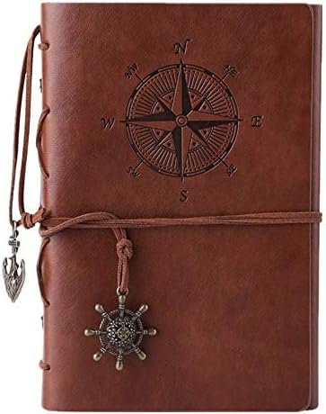 MALEDEN Refillable Spiral Daily Notepad Classic Embossed Travel Journal Diary - Image 2