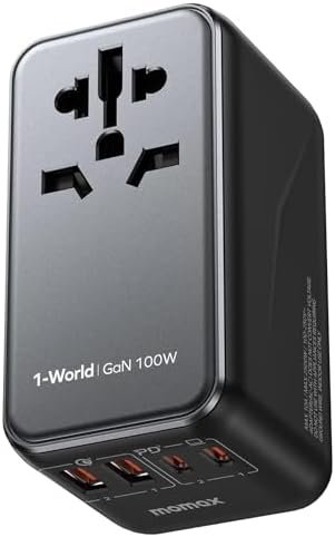 MOMAX Universal Travel Adapter, 100W Fast GaN International Power Adapter, 2PD U... - Image 2