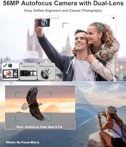 5K Digital Camera with 64GB Card, Touch Screen & 10X Optical Zoom, 56MP Front an... - Image 4