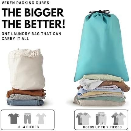 Veken 6 Set Packing Cubes for Suitcases, Travel Essentials for Carry on Luggage,... - Image 9