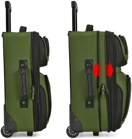 U.S. Traveler Rio Lightweight Carry-On Suitcase 20" Softside Expandable Design, ... - Image 3