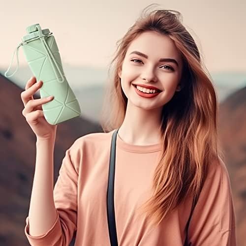 Collapsible Water Bottle, Silicone Foldable Water Bottles For Travel, Easy-To-Ca... - Image 8