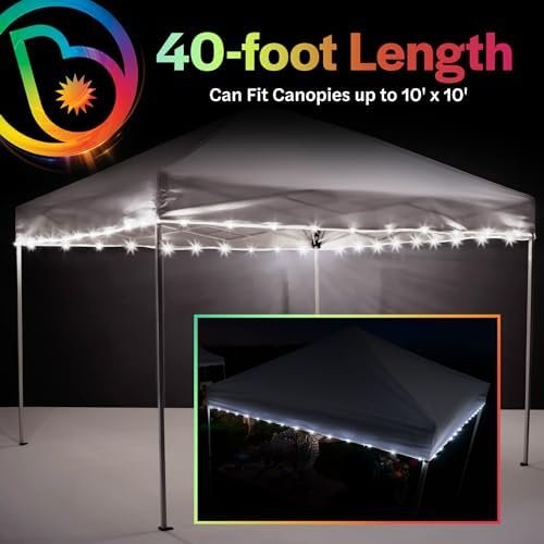 Brightz CanopyBrightz LED Canopy Lights, White - Outdoor Canopy Tent Lights for ... - Image 4