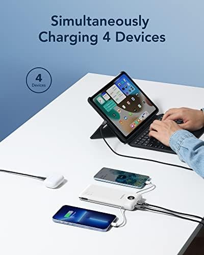 VEGER Portable Charger for iPhone Built in Cables and Wall Plug, 10000mah Slim F... - Image 5