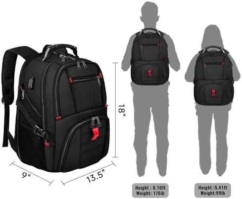 YOREPEK Travel Backpack, Extra Large 50L Laptop Backpacks for Men Women, Water R... - Image 8