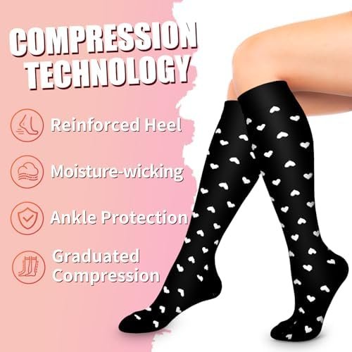 Copper Compression Socks For Women & Men Circulation - Best for Running,Nursing,... - Image 7