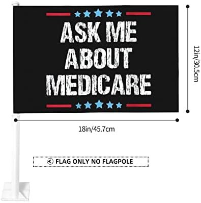 Ask Me About Medicare Flag Health Insurance Consultant Car Flags 12 X 18 Inch Do... - Image 5