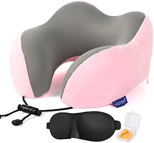 GOTDYA Travel Pillow,Travel Neck Pillows for Sleeping,100% Pure Memory Foam Soft... - Image 2