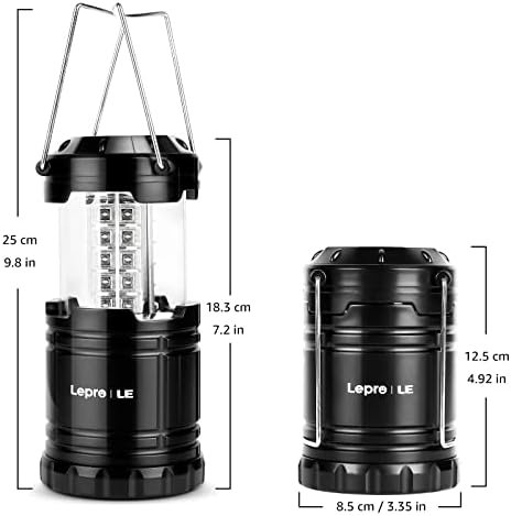 Lepro LED Camping Lanterns Battery Powered, Collapsible, IPX4 Water Resistant, O... - Image 8