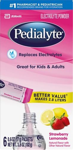 Pedialyte Electrolyte Powder Strawberry Lemonade, 6 Ct - Image 3