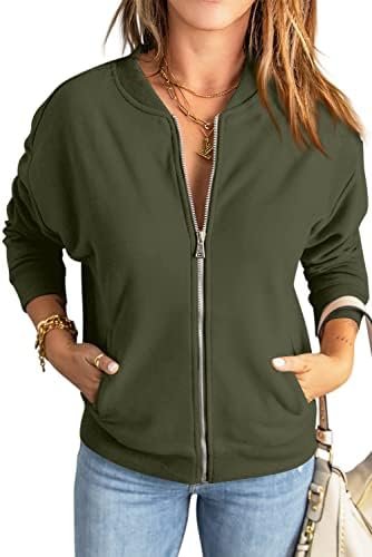 GeGekoko Womens Zip Up Sweatshirts Jackets Long Sleeve Casual Loose Outwear with... - Image 3