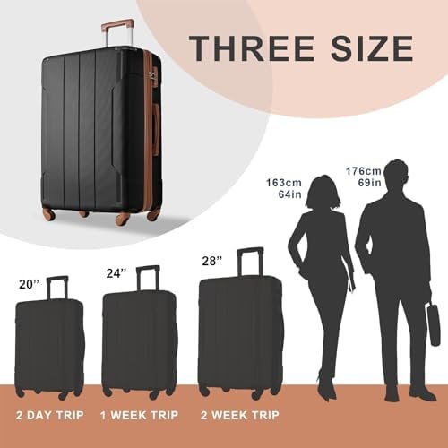 Merax Luggage Set 3 Piece Suitcase Set Expandable Lightweight Spinner Suitcase w... - Image 7