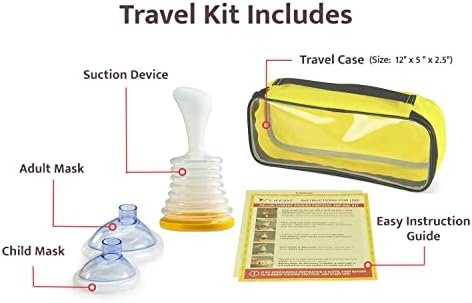 LifeVac Yellow Travel Kit 2 Pack - Portable Suction Rescue Device, First Aid Kit... - Image 3