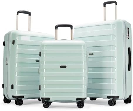 3-piece set luggage with scratch-resistant PP material, expandable((all 20 24 28... - Image 2