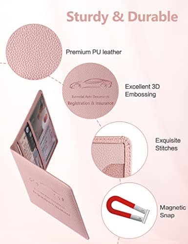Mymazn Car Registration and Insurance Holder, Car Document Holder with Magnetic ... - Image 5