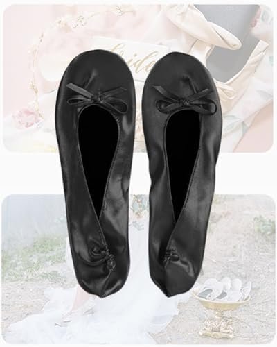 Stylish Foldable Ballet Flats for Women Portable Roll Up Travel Shoes for Weddin... - Image 5