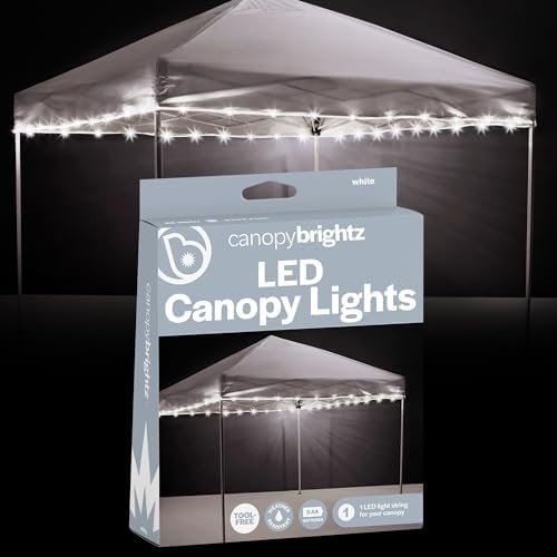 Brightz CanopyBrightz LED Canopy Lights, White - Outdoor Canopy Tent Lights for ... - Image 2