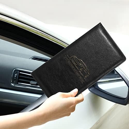 Frienda 2 Piece Car Registration and Insurance Documents Holder, PU Leather Auto... - Image 8