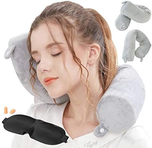 Travel Pillow Neck Pillows Travel Essentials Traveling on Airplane Twist Memory ... - Image 2