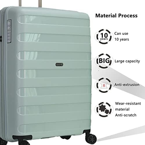 3-piece set luggage with scratch-resistant PP material, expandable((all 20 24 28... - Image 10