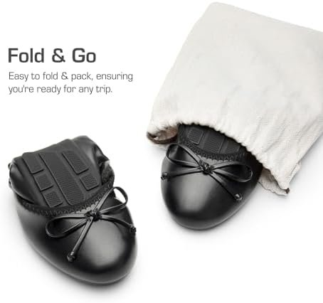 DREAM PAIRS Women's Flats, Foldable Ballet Flats for Women, Bowknot Round Toe Co... - Image 4