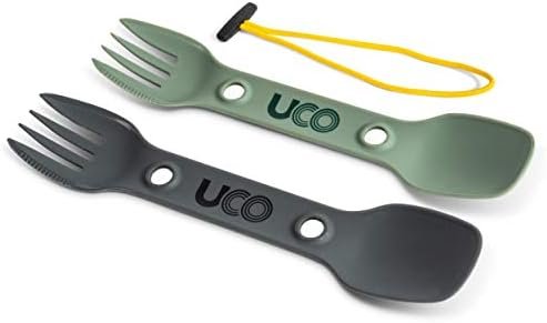UCO Utility Spork 3-in-1 Combo Spoon-Fork-Knife Utensil, 2-Pack, Gold/Sky Blue - Image 2