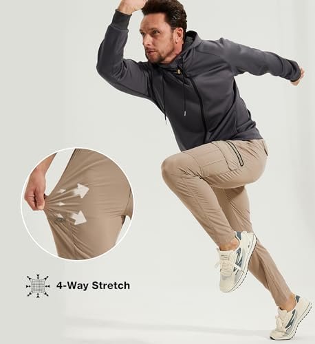Hiking Pants Men Lightweight Quick Dry - Water Resistant Outdoor Cargo Pants wit... - Image 5