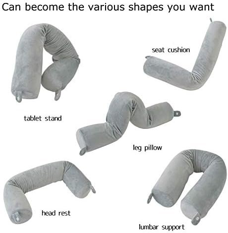 Travel Pillow Neck Pillows Travel Essentials Traveling on Airplane Twist Memory ... - Image 4