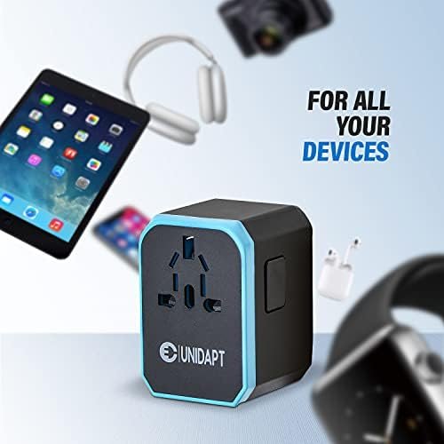 Universal Travel Adapter, Unidapt International Plug Adapter, 5.6A Smart Power 3... - Image 6