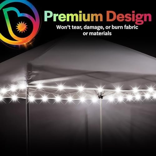 Brightz CanopyBrightz LED Canopy Lights, White - Outdoor Canopy Tent Lights for ... - Image 6
