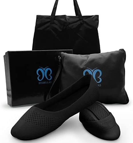 Foldable Stretch Knit Travel Slip-On Round Toe Ballet Flats with Packable Zipper... - Image 5