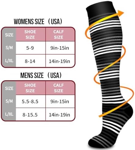 Copper Compression Socks For Women & Men Circulation - Best for Running,Nursing,... - Image 8