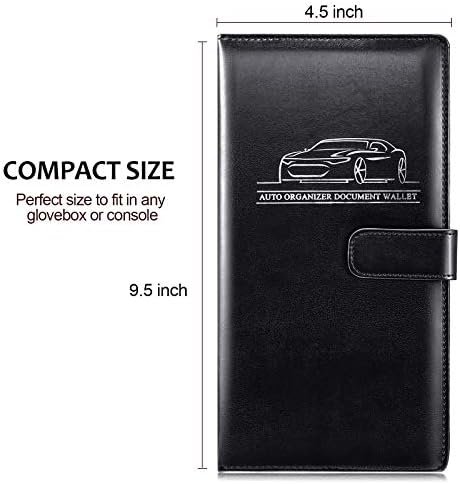 2 Pieces Car Registration and Insurance Card Holder Magnetic Auto Registration C... - Image 3