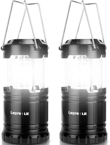 Lepro LED Camping Lanterns Battery Powered, Collapsible, IPX4 Water Resistant, O... - Image 2