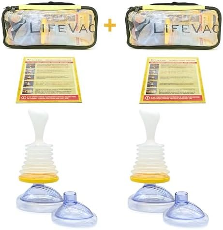 LifeVac Yellow Travel Kit 2 Pack - Portable Suction Rescue Device, First Aid Kit... - Image 4