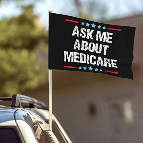 Ask Me About Medicare Flag Health Insurance Consultant Car Flags 12 X 18 Inch Do... - Image 3